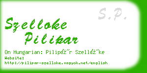 szelloke pilipar business card